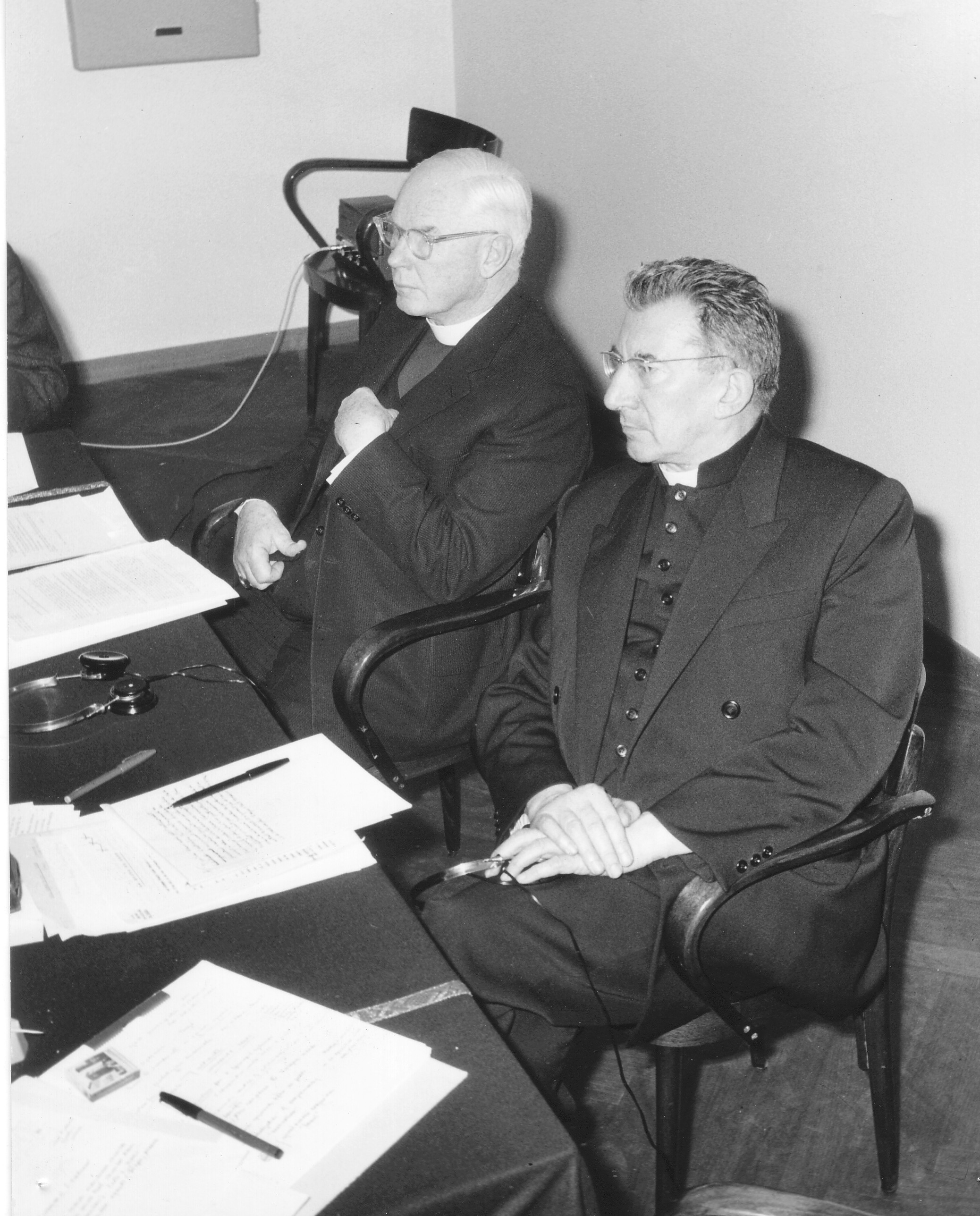 1967, Rodhain et Campbell au Conseil œcuménique des Églises. COE